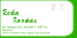 reka korpas business card